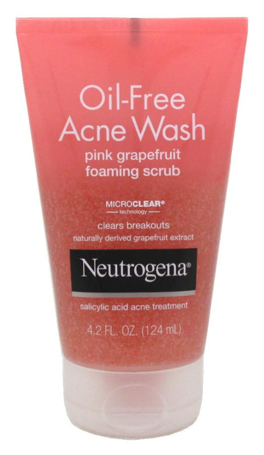 Neutrogena Acne Wash Pink Grapefruit Foaming Scrub 4.2 Ounce (124ml) (Pack of 6) Beauty & Personal Care Neutrogena