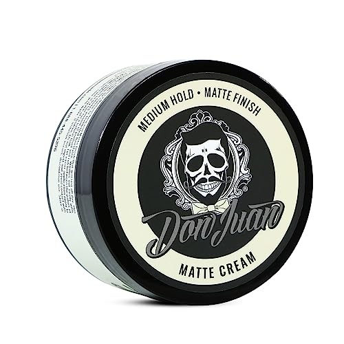 Don Juan Handcrafted Matte Cream Pomade 4oz - Medium Hold - Matte Finish - Water Based - Barbershop Scent Beauty & Personal Care Don Juan