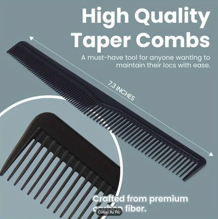 LUXXII (6 Count) 7.5" Barber Hair Comb Beard & Mustache Pocket Combs for Men's Hair Beard Mustache and Sideburns Beauty & Personal Care LUXXII