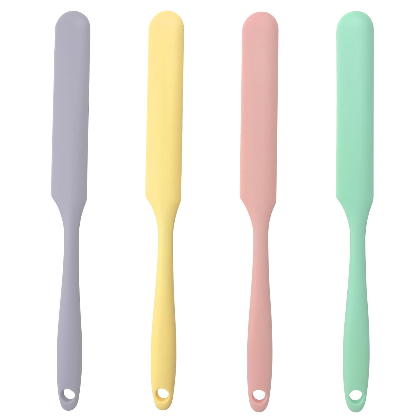 Jaasuee 4-Piece Non-Stick Wax Spatulas Set, Silicone Waxing Applicators for Hair Removal, Home Salon Body Use (Pink, Yellow, Purple, Green) Beauty and Personal Care Jaasuee