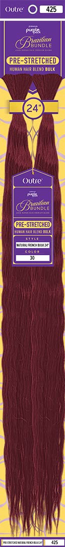 Outre Purple Pack Brazilian - Prestretched Natural French Bulk 24" (BURGUNDY 425)