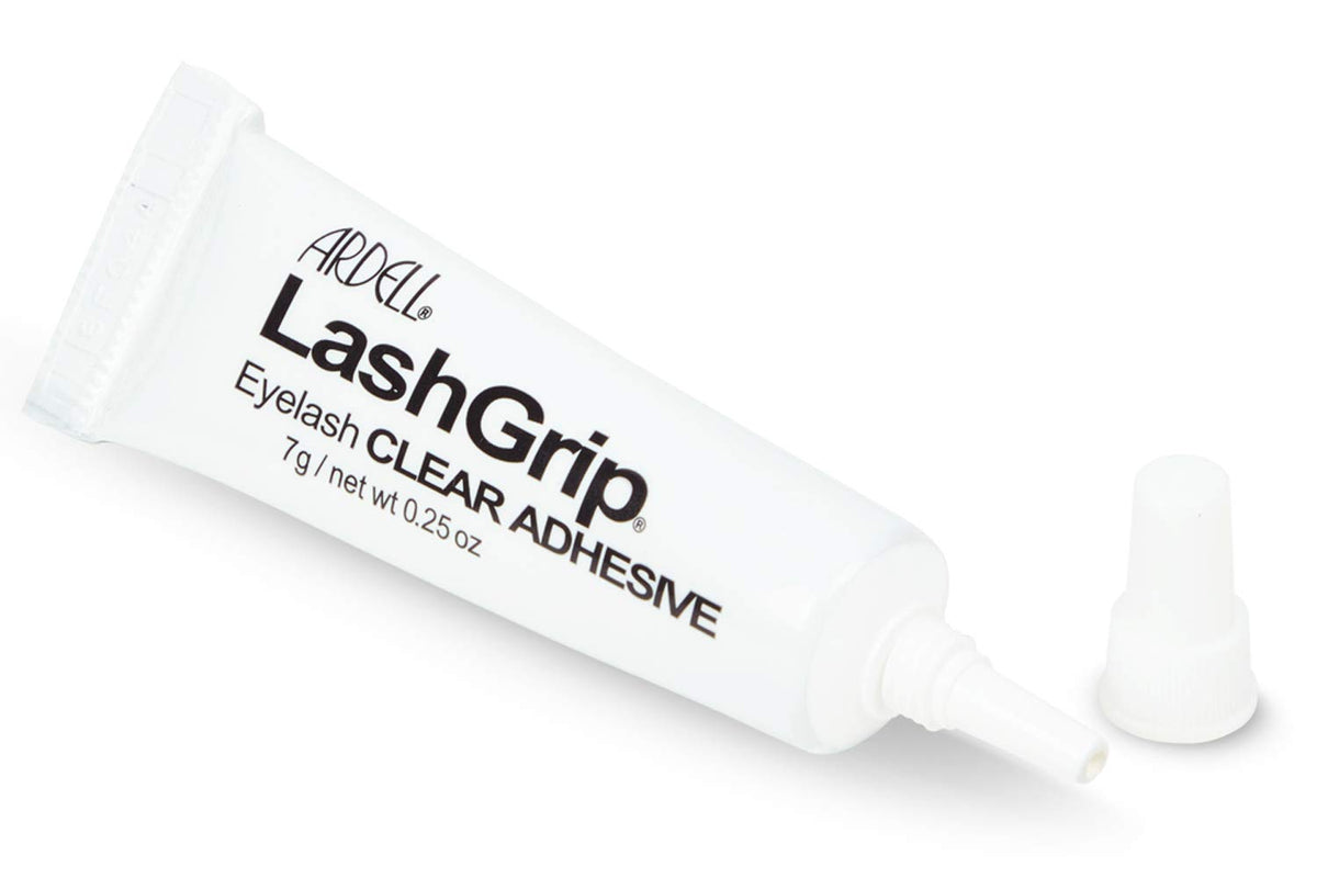 Ardell LashGrip Clear Strip Lash Adhesive for Strip Lashes - Waterproof & Long Lasting Eyelash Glue, Invisible Hold, Latex-Based, 0.25 oz
