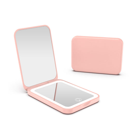 Kintion 2025 Pocket Mirror, Rechargeable Dimmable 3 Color Lighting 1X/3X LED Compact Travel Makeup Mirror for Purse, Portable, Folding, Handheld Beauty and Personal Care Kintion Default Title