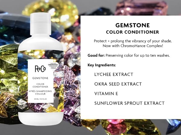 R+Co Gemstone Color Shampoo and Conditioner Set - Color Protection for Vibrant, Fade-Resistant Hair - Hydration, Shine & Sealed Split Ends Beauty & Personal Care R+Co