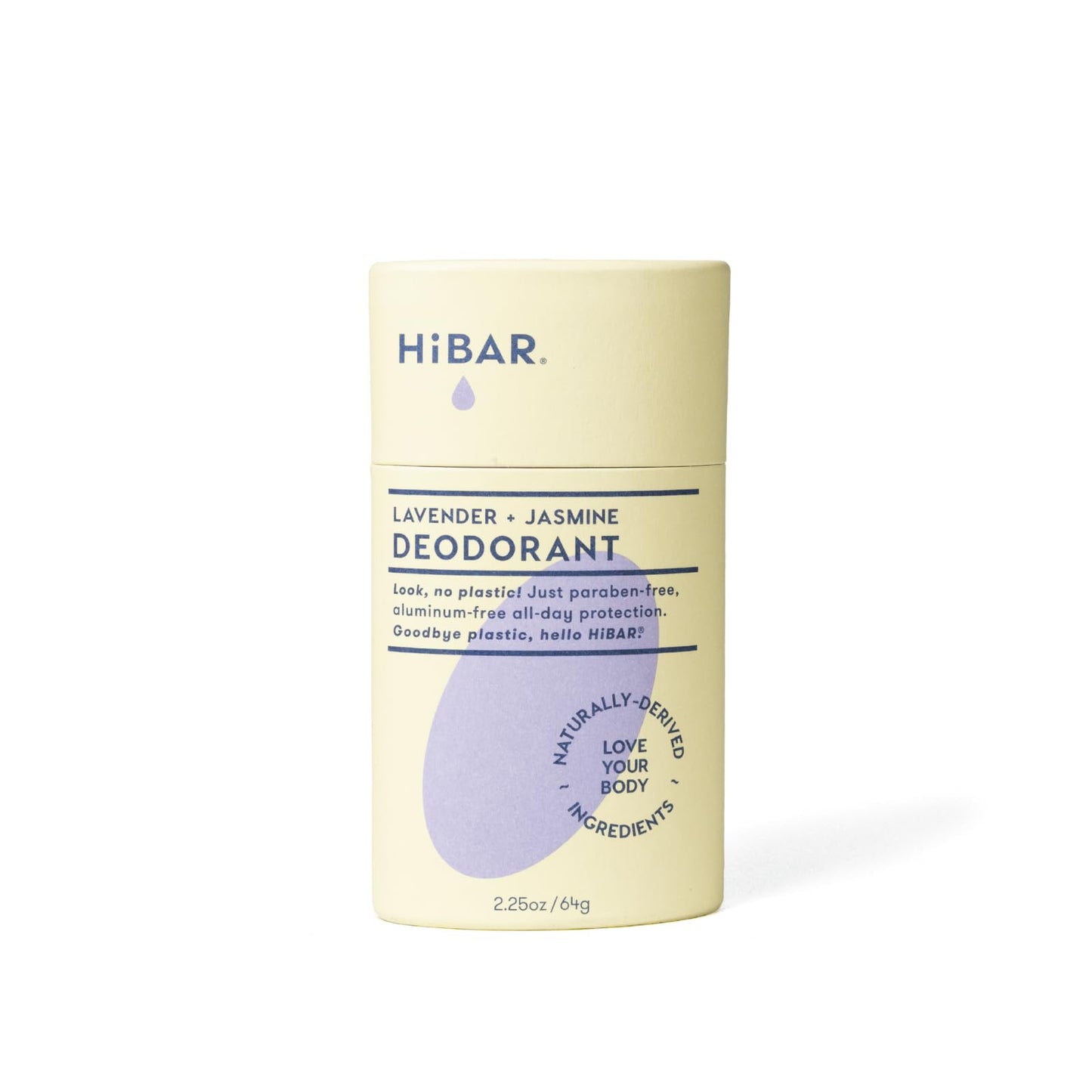 HiBAR - Lavender & Jasmine Plastic Free Deodorant - Natural Deodorant - All-Day Protection - With Sunflower Seed Wax, Rice Bran & Shea Butter Beauty and Personal Care HIBAR