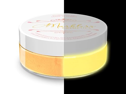 MARBLERS Glow-in-The-Dark Powder [Glow Orange] 0.28oz (8g) | Matte| Dye | Pigment | Non-Toxic | Vegan | Cruelty-Free | Eyeshadow, Nail Polish, Nail Beauty & Personal Care MARBLERS