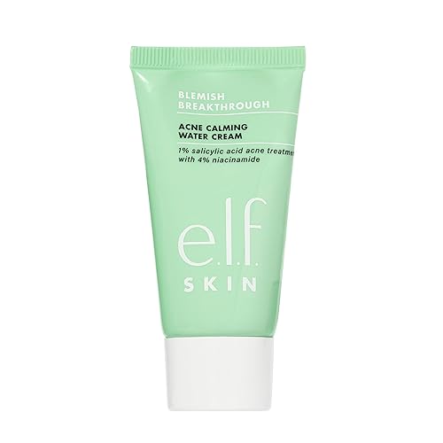 e.l.f. SKIN Blemish Breakthrough Calming Water Cream Mini, Lightweight Blemish-Fighting Face Moisturizer, Prevents New Blemishes & Calms Skin Beauty & Personal Care e.l.f.