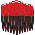 ForPro Professional Collection Pedicure Paddle Foot File, Double-Sided Foot File for Heels, Disposable & Sanitizable, 80/120 Grit, Red, Pack of 12 Beauty & Personal Care ForPro Professional Collection