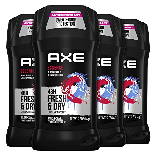 AXE Antiperspirant Deodorant for Men Essence 4 Count 48H Sweat & Odor Protection for Long Lasting Freshness, Black Pepper & Cedarwood 48 Hour Anti Beauty and Personal Care AXE