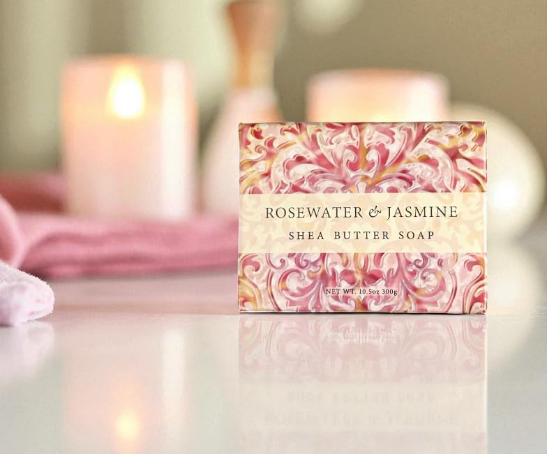 Greenwich Bay Vegan Natural Botantical Shea Butter Bar Soap, French Milled Triple Milled, Essential Oils, 10.5 ounces (Rosewater Jasmine) Beauty & Personal Care Greenwich Bay