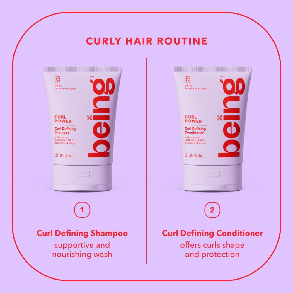 being CURL POWER Curl Defining Shampoo with Coconut and Grapeseed Oil, 12 fl oz