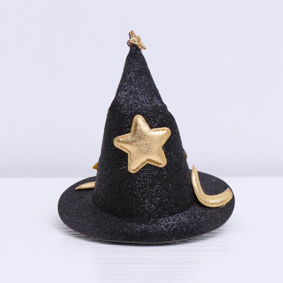 Happyyami 2pcs Mini Witch Hat Fascinators Women Girl Hat Hair Clips Hairpins Cute Barrettes Black Beauty & Personal Care Happyyami