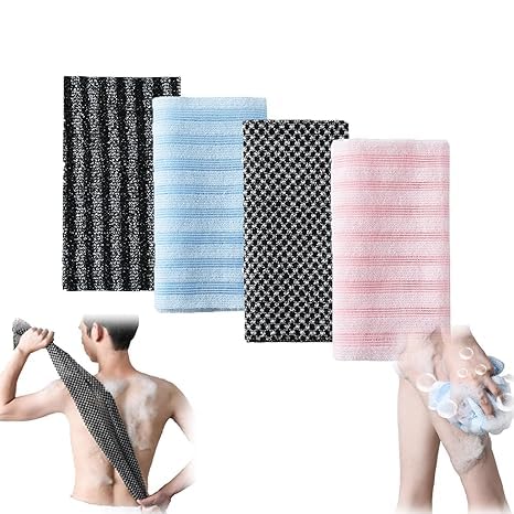 Aasipsuo Exfoliating Shower Towel, Scrub Cloth, Towel, Back Exfoliator Towel, Travel Friendly and Quick Drying, for Men and Women Beauty and Personal Care Aasipsuo