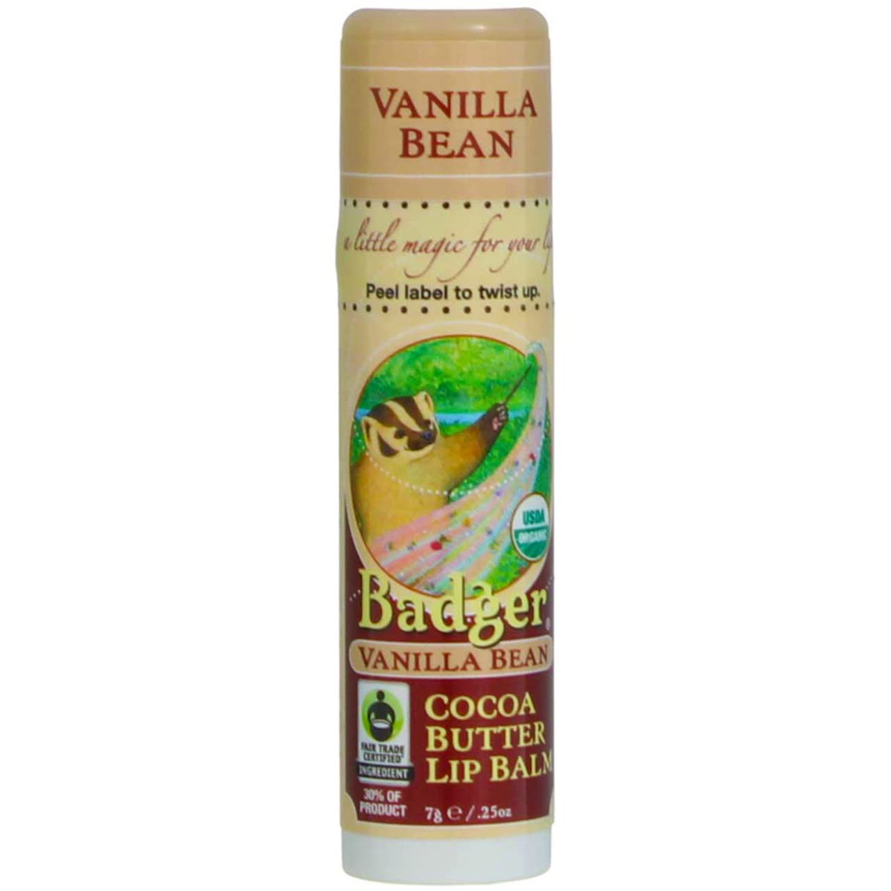 Badger Cocoa Butter Lip Balm-Vanilla Bean, 2 pack Beauty and Personal Care Badger