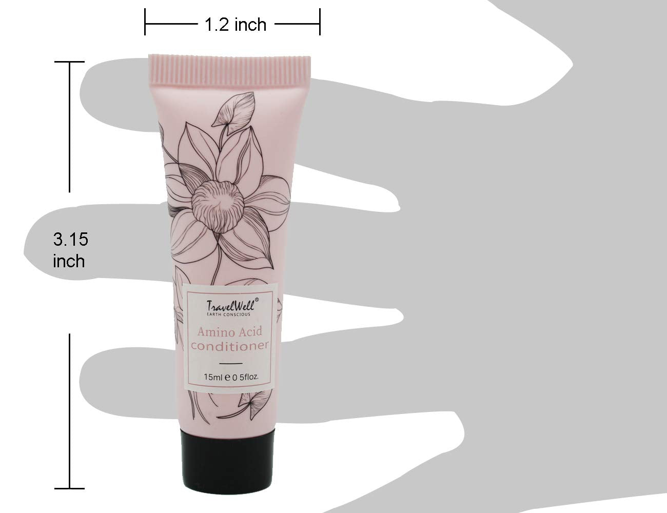 Travelwell Conditioner, Flower Series Hotel Travel Size Guest 0.5 Fl Oz/15ml, 200 Tubes per Box | Travel Size Toiletries | Cruelty-Free Bulk Set Beauty & Personal Care Travelwell