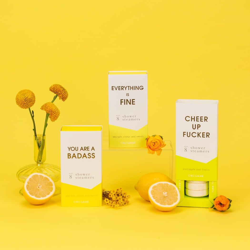 Aromatherapy Shower Steamers - Everything is Fine - Sea Salt Citrus + Neroli, Set of 8 - Vegan, Cruelty-Free, Made in USA - Paraben, Sulfate Beauty and Personal Care Chez Gagné