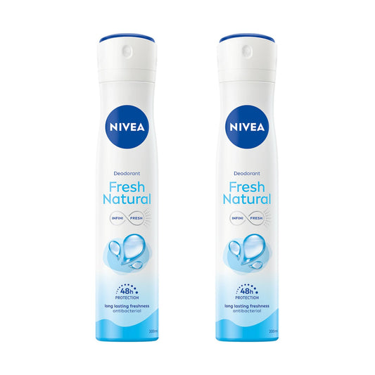 NIVEA Fresh Natural Deodorant Spray 200ml - 48 Hour Odor Protection for Women & Men - Refreshing Oceanic Scent, Quick Dry, No Alcohol, Gentle on Skin Beauty and Personal Care NIVEA