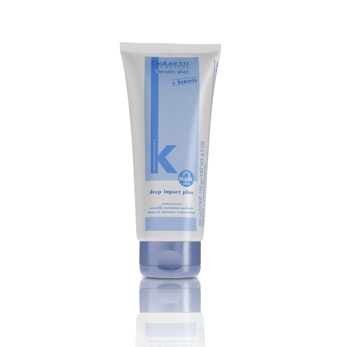 SALERM - Hydrating Hair Mask - Deep Impact Plus - 200 ml - Deep Hair Hydration - For Use After Keratin Shot + Keramix Treatment - Smooth and Straight