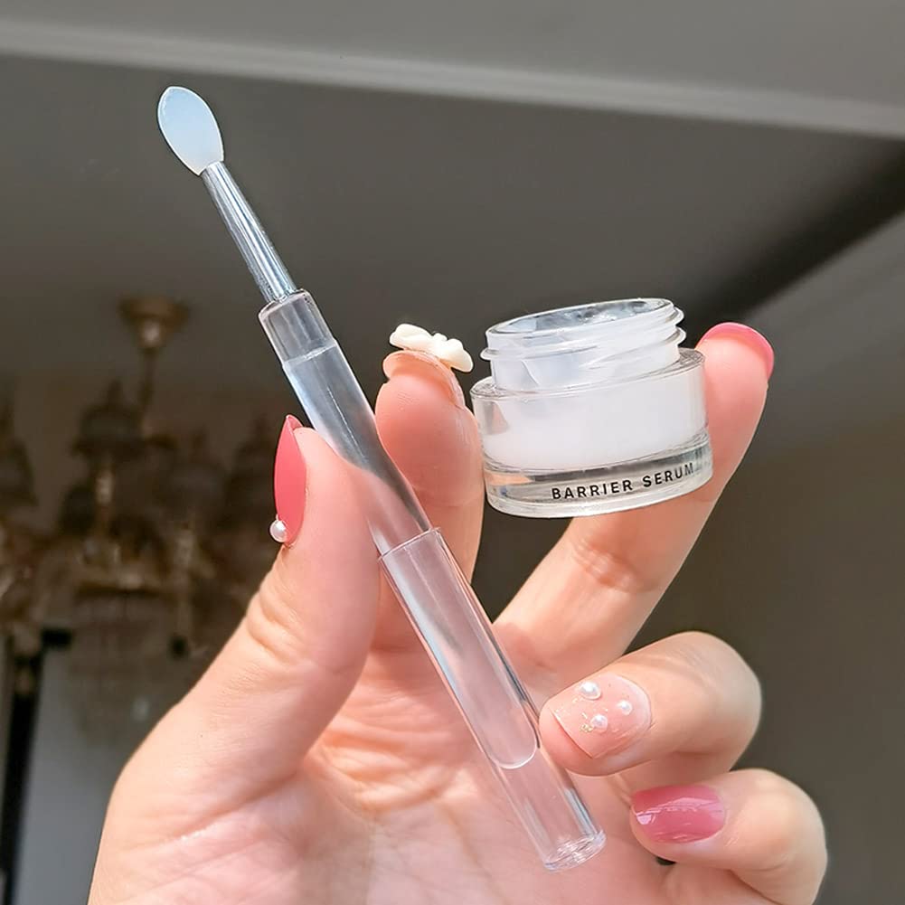 LORMAY Silicone Lip Brushes with Transparent Handles and Caps. Perfect Tools for Applying Cream Lip Mask, Eyeshadow, and Lipstick (8pcs, Multicolor) Beauty & Personal Care LORMAY