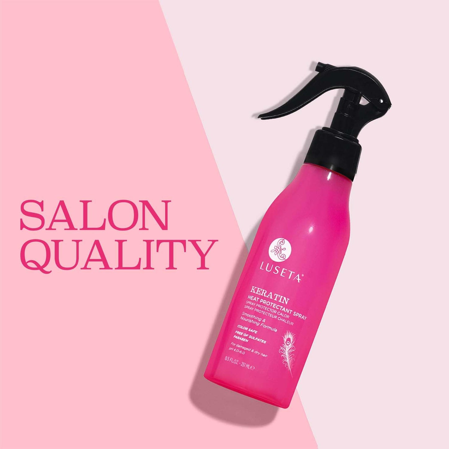 Luseta Keartin Heat Protectant Hair Spray Smoothing & Nourishing Thermal Protection Treatment for Dry and Damaged Hair, Frizz Control?Repair Split Beauty & Personal Care L LUSETA