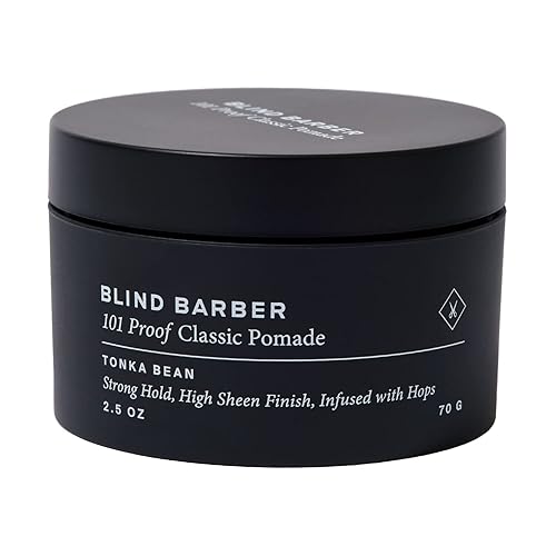 Blind Barber 101 Proof Classic Hair Pomade for Men - Water Based Pomade with Hops & Tonka Bean - Strong Hold & High Shine Finish - Paraben Beauty & Personal Care Blind Barber