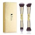 DUcare Makeup Brushes Duo End Foundation Powder Buffer and Contour Brush Synthetic Cosmetic Tools 2Pcs Beauty & Personal Care DUcare