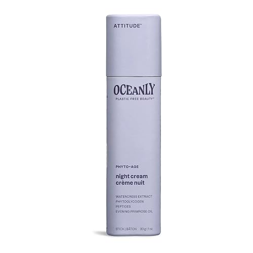 ATTITUDE Oceanly Night Cream Bar, EWG Verified, Plastic-free, Plant and Mineral-Based Ingredients, Vegan and Cruelty-free Face Moisturizing Products Beauty & Personal Care BIO SPECTRA ATTITUDE