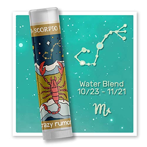 Crazy Rumors Scorpio Zodiac All Natural, Plant Based Lip Balm to Moisturize and Nourish your Lips - Water Blend Beauty and Personal Care Crazy Rumors