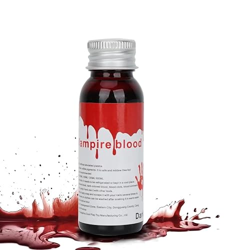 Halloween Fake Blood Makeup - Realistic Effects Washable for Scar, Wound, Clothes, Eyes, Drips, Nose Bleeds - For Cosplay SFX Zombie Vampire Special Beauty & Personal Care VPCRT6