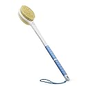 Shower Brush with Soft and Stiff Bristles,18.5" Long Handle Dual-Sided Back Scrubber Bath Brush Body Exfoliator for Wet or Dry Brushing (Long Handle) Beauty & Personal Care HONOMA