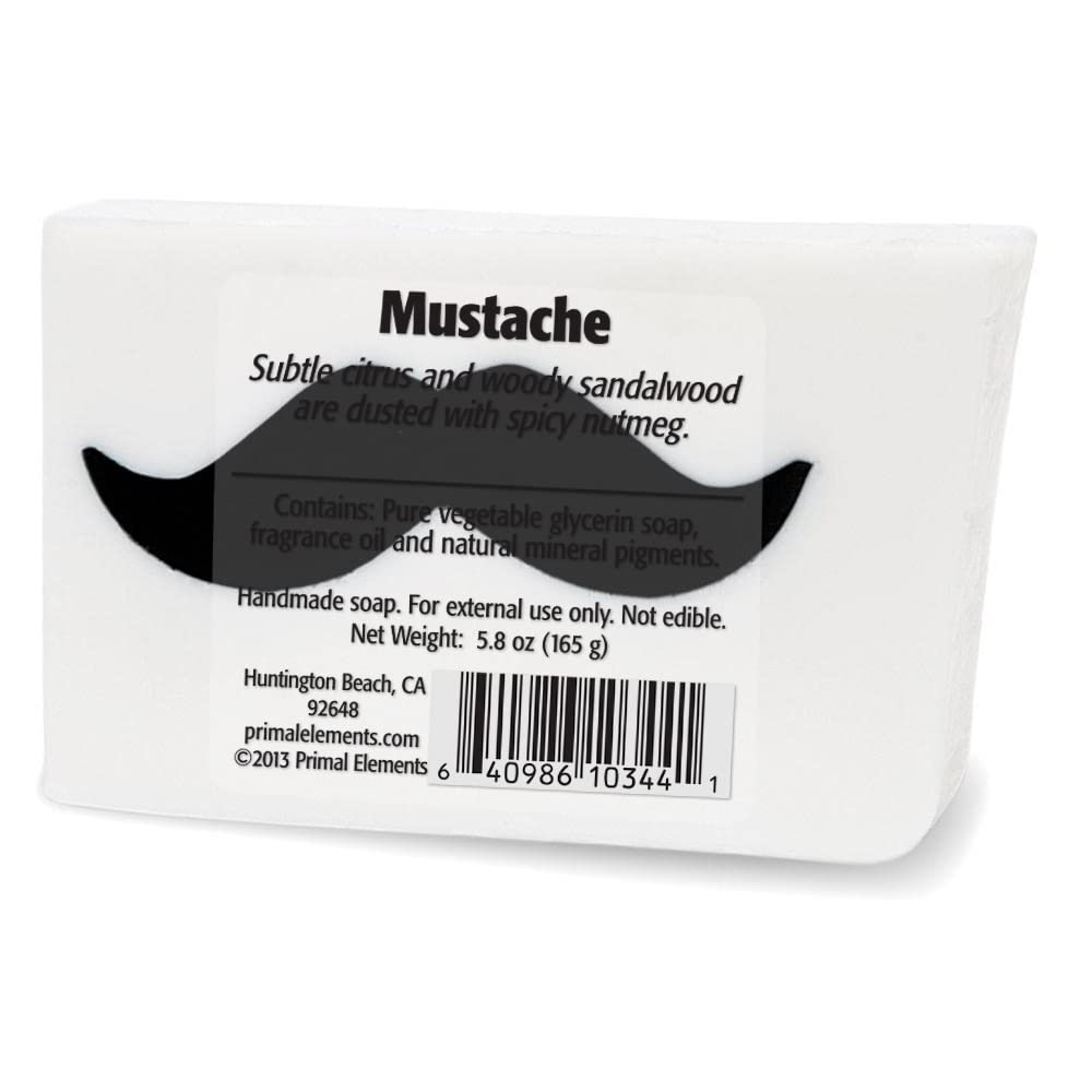 Primal Elements Bar Soap, Mustache, 5.8 Ounce Beauty & Personal Care Primal Elements