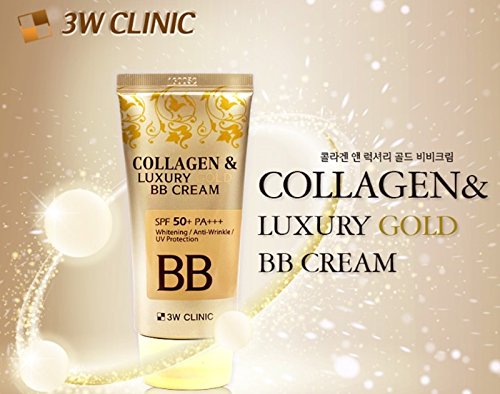 3W CLINIC Collagen & Luxury Gold BB Cream 1.69Oz SPF50+/PA+++ Wrinkle Care Beauty & Personal Care 3W Clinic