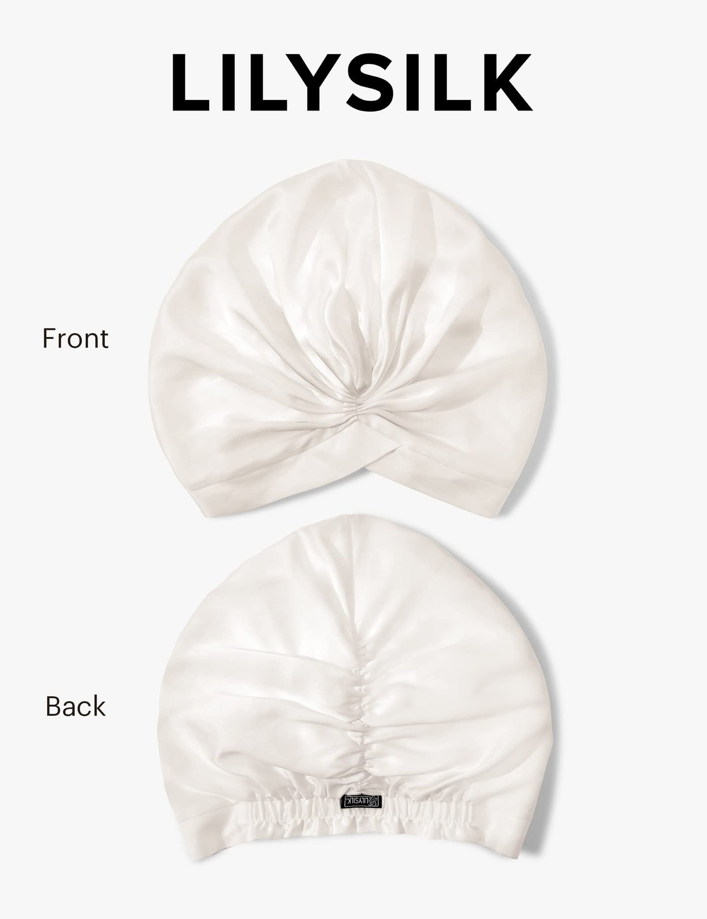 LilySilk Silk Bonnet for Sleeping Womens 100% Mulberry Silk Sleep Cap Hair Wrap for Curly Long Hair Ivory Beauty and Personal Care LilySilk