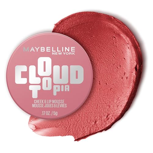 Maybelline Cloudtopia Blush for Cheeks and Lip Mousse, Ultra-Vivid, Pigmented Formula for Up to 14HR of Blush and Lip Makeup Color, Enchanted Mauve, 1