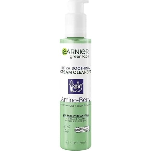 Garnier Green Labs Amino-Berry Soft Gentle Facial Cream Cleanser Hydrates and Soothes Skin, 5.07 fl oz Beauty & Personal Care Garnier