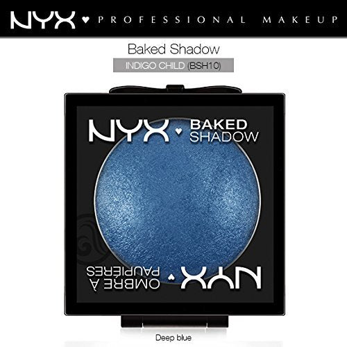 NYX Cosmetics Baked Eye Shadow, Indigo Child, 0.1 Ounce (2 Pack)