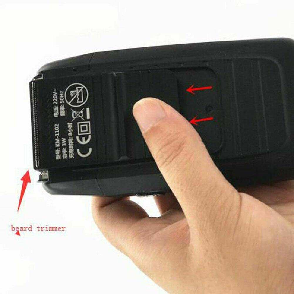 Black Men Stainless Steel Electric Razor Shaver Twin Blade Beard Razor Face Care Trimmer Beauty and Personal Care DAGIJIRD