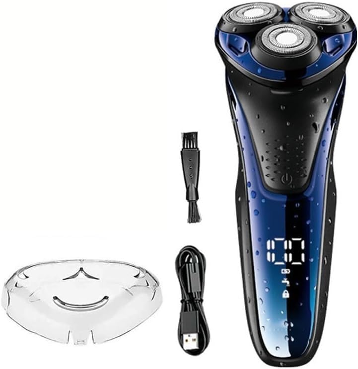 LEONYS Electric Shavers for Bald Men, 3D Floating Head Rotary Electric Shaver for Men Waterproof Beard Electric Razor Face Shaving Machine Beauty and Personal Care LEONYS