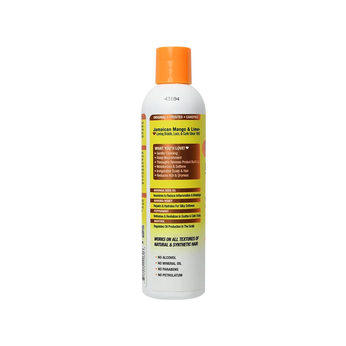 Jamaican Mango & Lime Love Your Locs Tingle Shampoo - Gentle yet Deep Cleansing & Scalp Tingling Shampoo for Textured Hair Hydrates & Removes Buildup