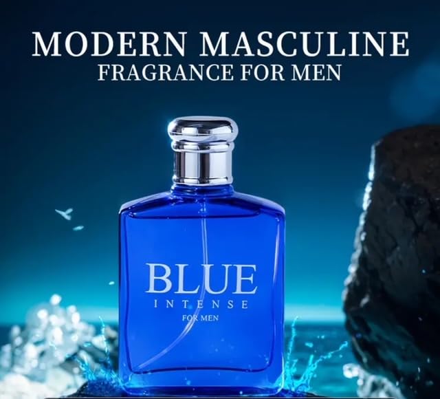 United Scents Blue Intense Eau de Parfum for Men, 3.4 fl oz / 100 mL Beauty & Personal Care Blue intense