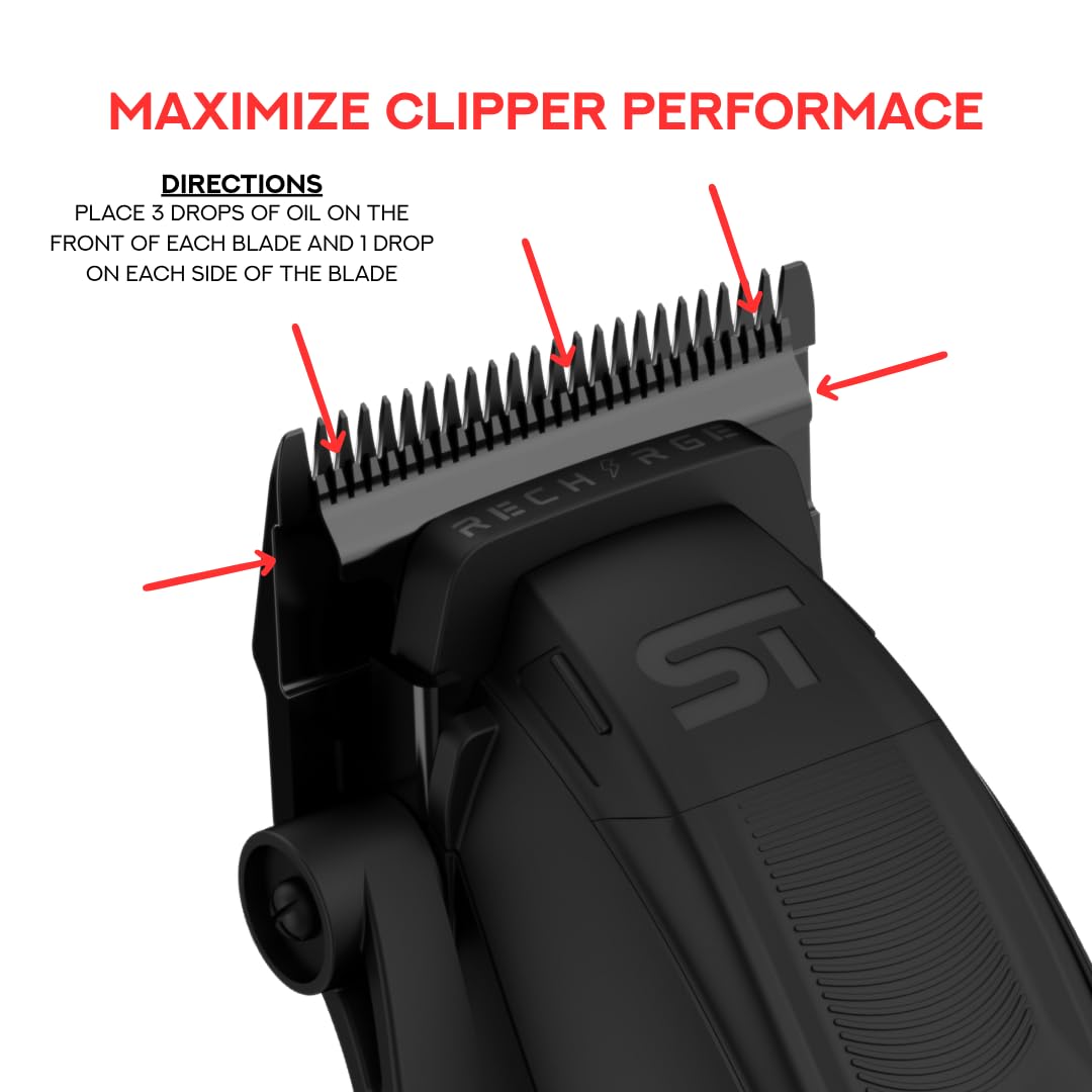Supreme Trimmer Premium Hair Clipper Blade Lubricating Oil w/Needle Applicator - 120ML Anti-Rust Barber Clipper Oil for Blades, Hair Trimmer - STO120 Beauty and Personal Care Supreme Trimmer