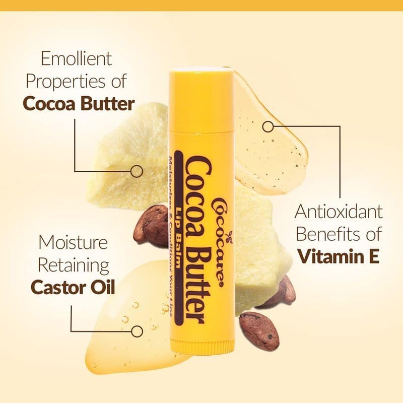 Cococare Cocoa Butter Lip Balm 0.15 oz (Pack of 6) Beauty & Personal Care COCOCARE