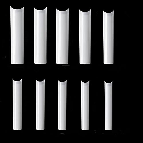 Yimart 500pcs No C Curve XXXL Square Straight False Nail Tips - Half Cover Clear Natural Extra Long Fake Nails (Skin color) Beauty & Personal Care Yimart