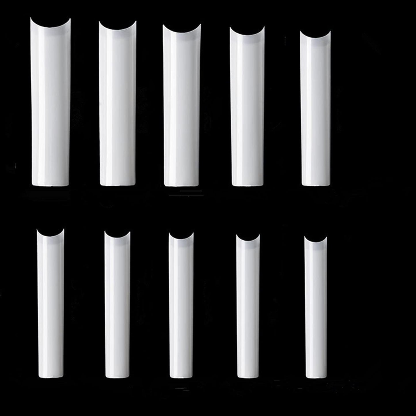 Yimart 500pcs No C Curve XXXL Square Straight False Nail Tips - Half Cover Clear Natural Extra Long Fake Nails (Skin color) Beauty & Personal Care Yimart