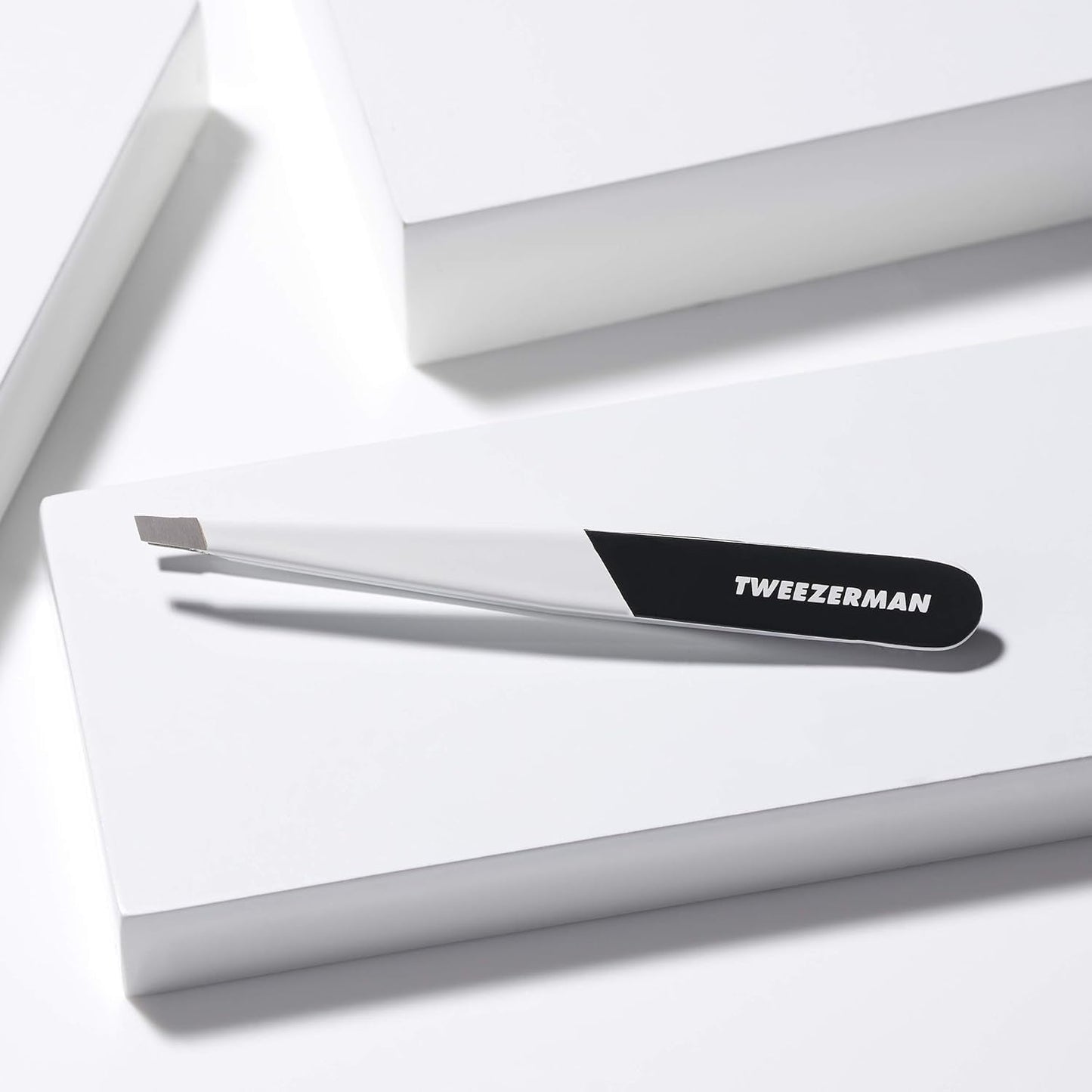 Tweezerman Stainless Steel Slant Tweezer - Eyebrow Tweezers for Women and Men (Midnight Strike) Beauty & Personal Care Tweezerman
