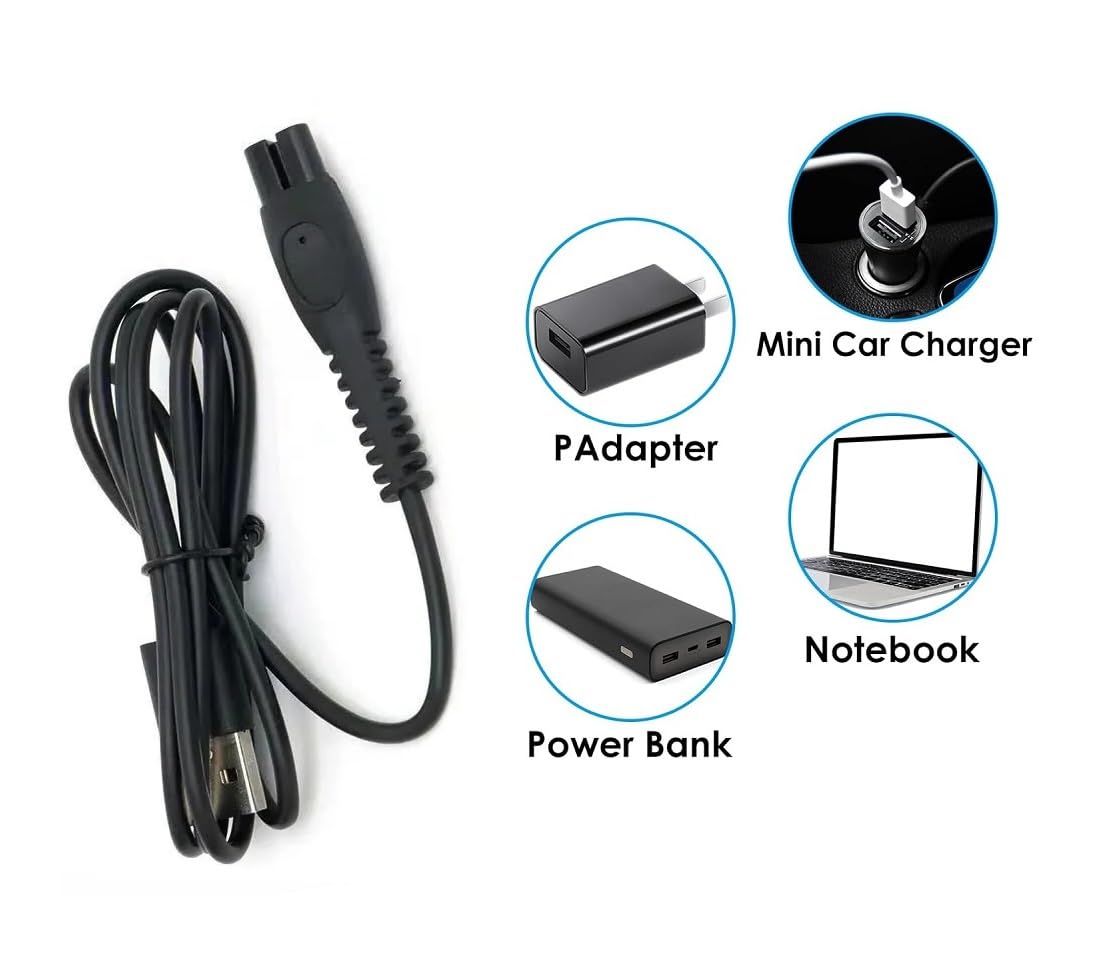 Tuchaolan 5V USB Charging Cable for Phillips Norelco One Blade PQ888 PQ889 MG5910 MG7900 MG7910 MG9510 MG9520 S5885 S7886 Charger Cord Adapter Beauty and Personal Care Tuchaolan