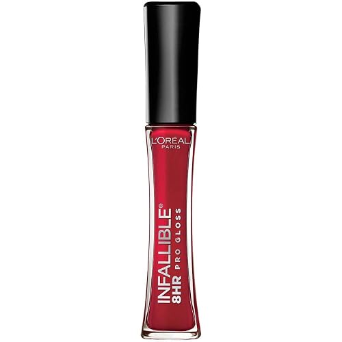 L’Oreal Paris Makeup Infallible 8 Hour Hydrating Lip Gloss, Red Fatale, 0.21 Fl Oz Beauty & Personal Care L'Oreal Paris