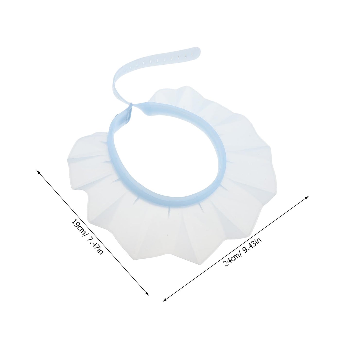 ibasenice Shower Cap Adjustable: Shampoo Bath Bathing Hat - Washing Hair Bathing Protection Shield For Elderly No Water In Eye/Ear Blue Beauty and Personal Care ibasenice