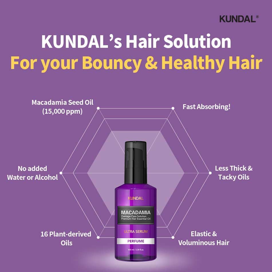 Kundal Pure Natural System, Macadamia Ultra Hair Serum, Baby Powder Scent, Only 7 Second, 100ml / 3.5 Fl Oz × 2P Set Beauty & Personal Care KUNDAL