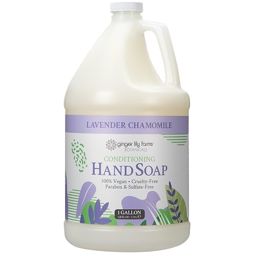 Ginger Lily Farms Botanicals All-Purpose Conditioning Liquid Hand Soap Refill, 100% Vegan & Cruelty-Free, Lavender Chamomile Scent, 1 Gallon (128 fl Beauty & Personal Care Ginger Lily Farms